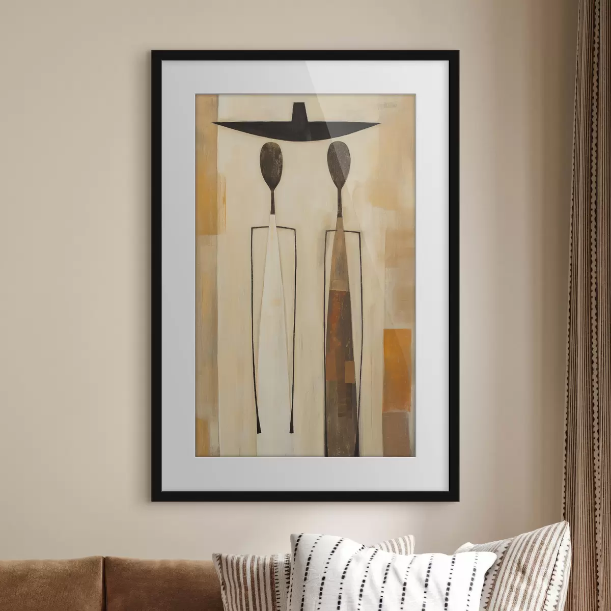 Poster Silhouette und Berührung f50317