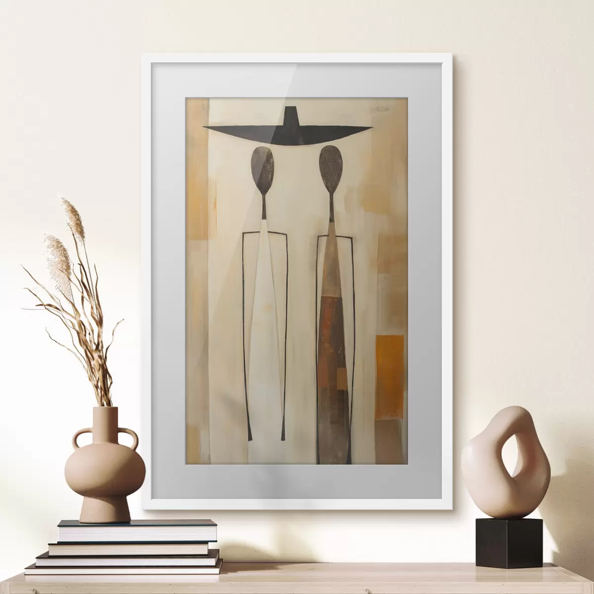 Poster Silhouette und Berührung f50317
