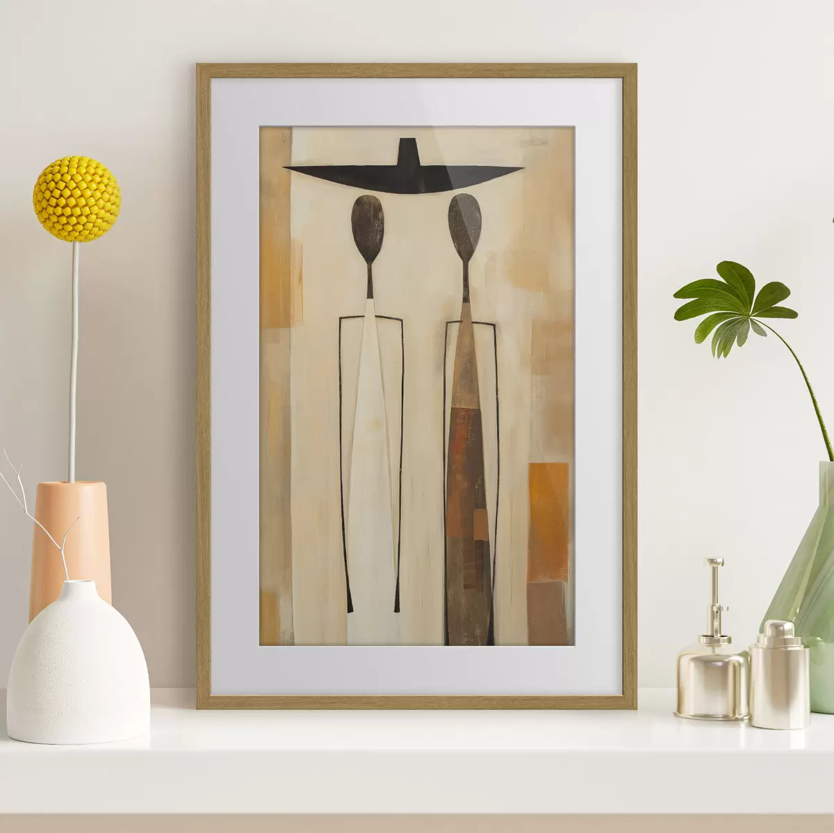 Poster Silhouette und Berührung f50317