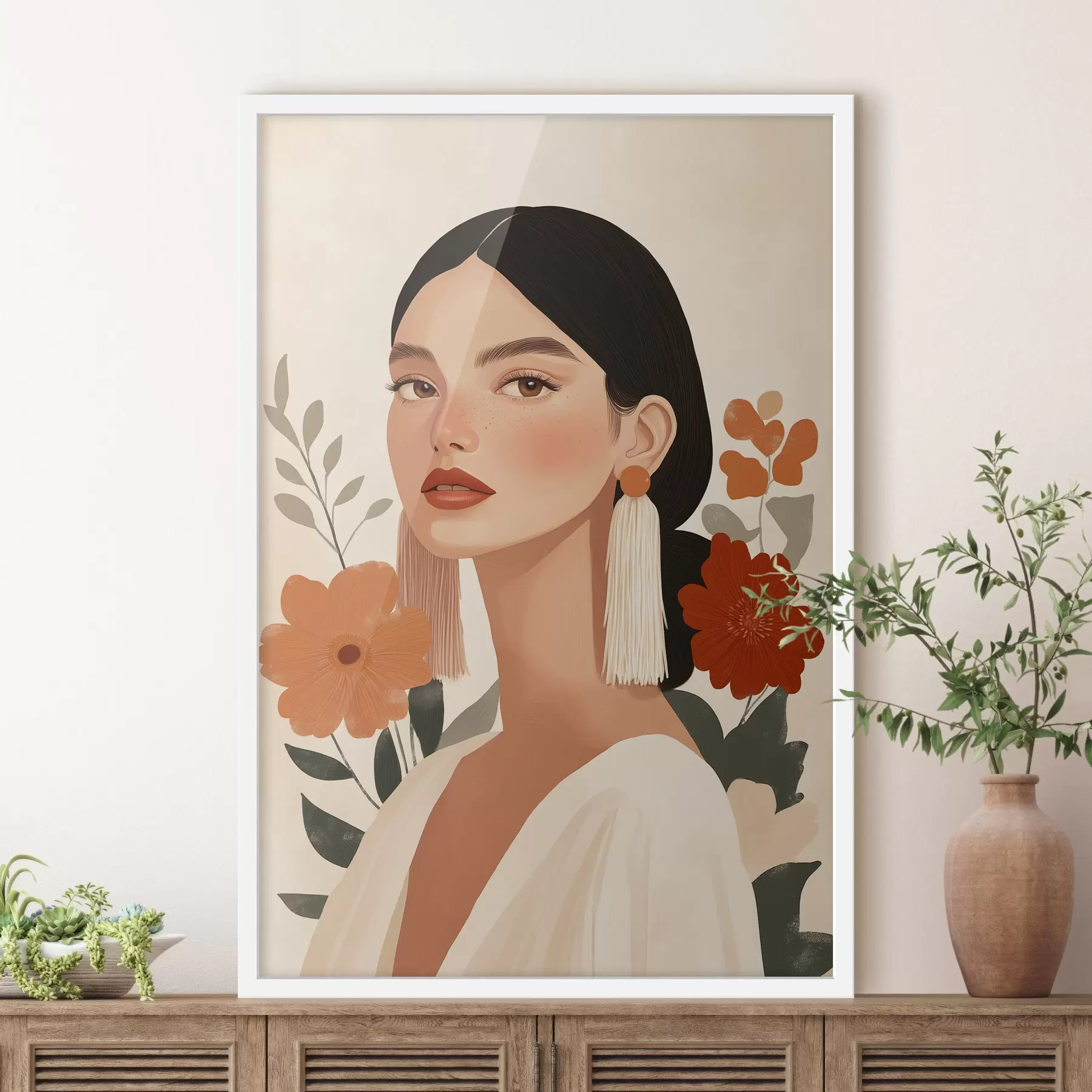 Fototapete Mädchen mit Blumen f50320