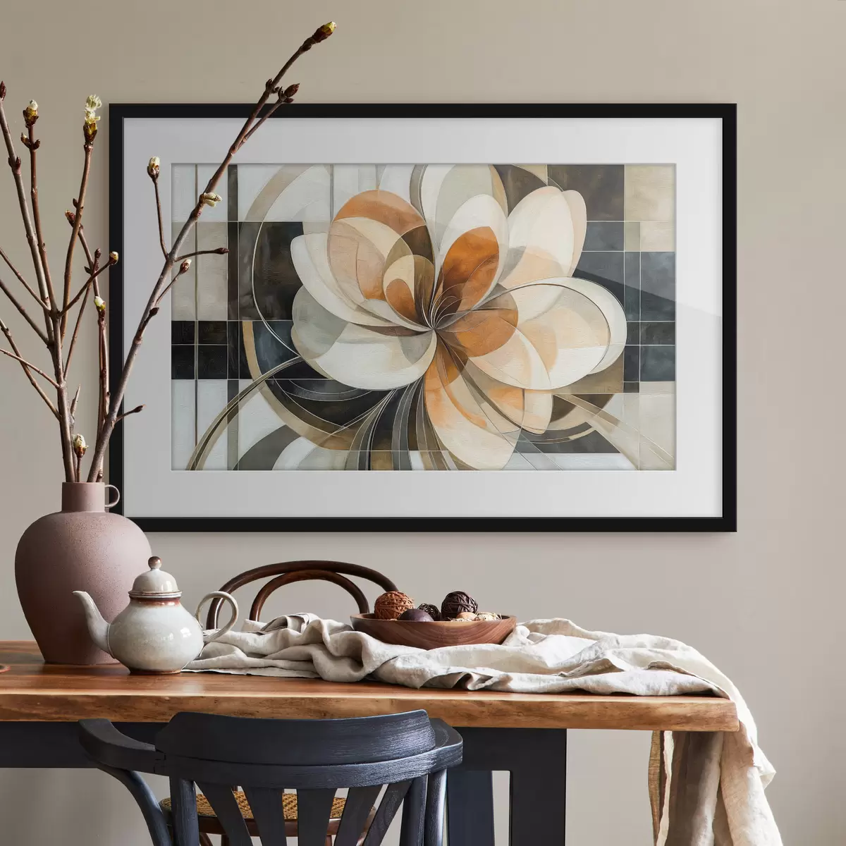 Poster Geometrische Blume f50347