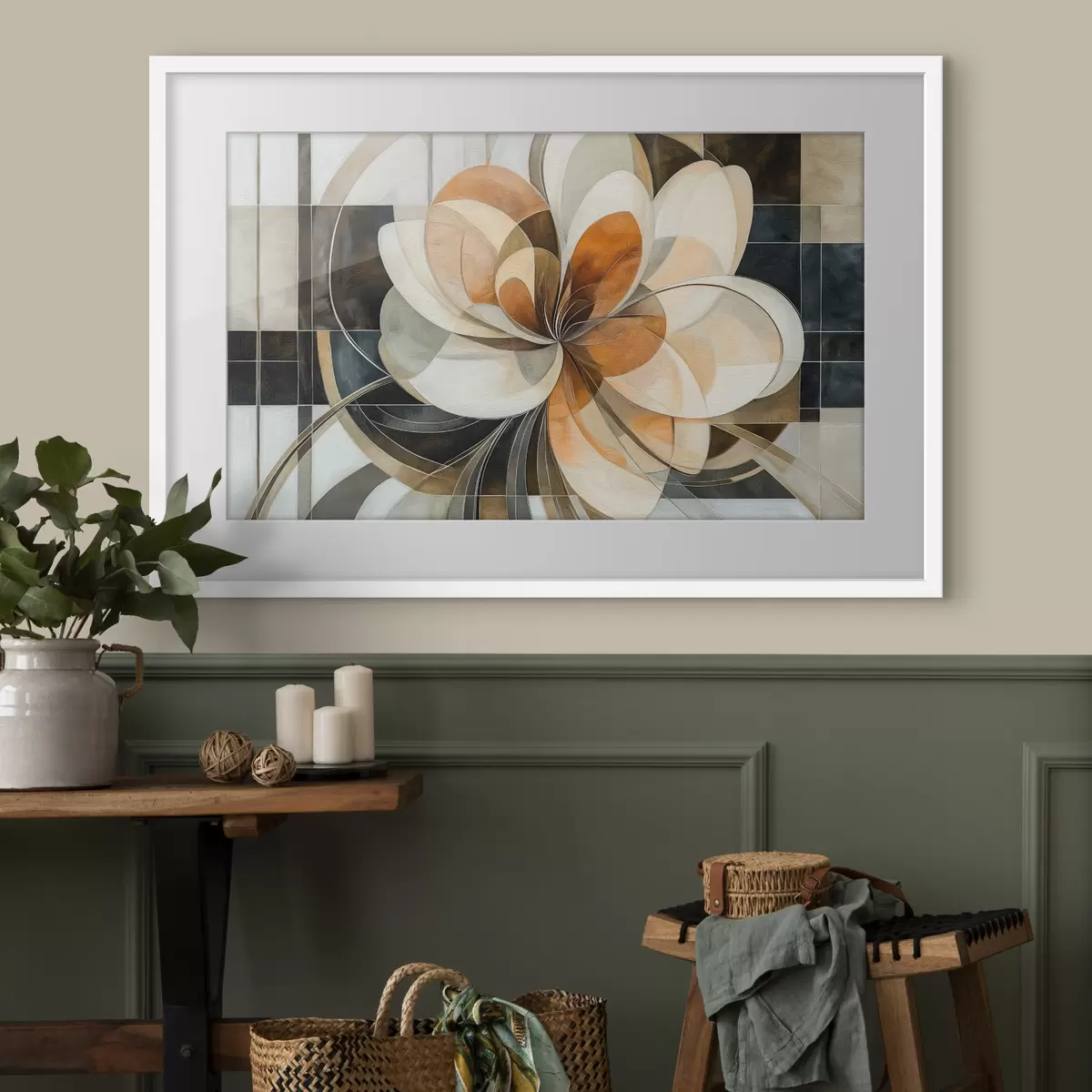 Poster Geometrische Blume f50347