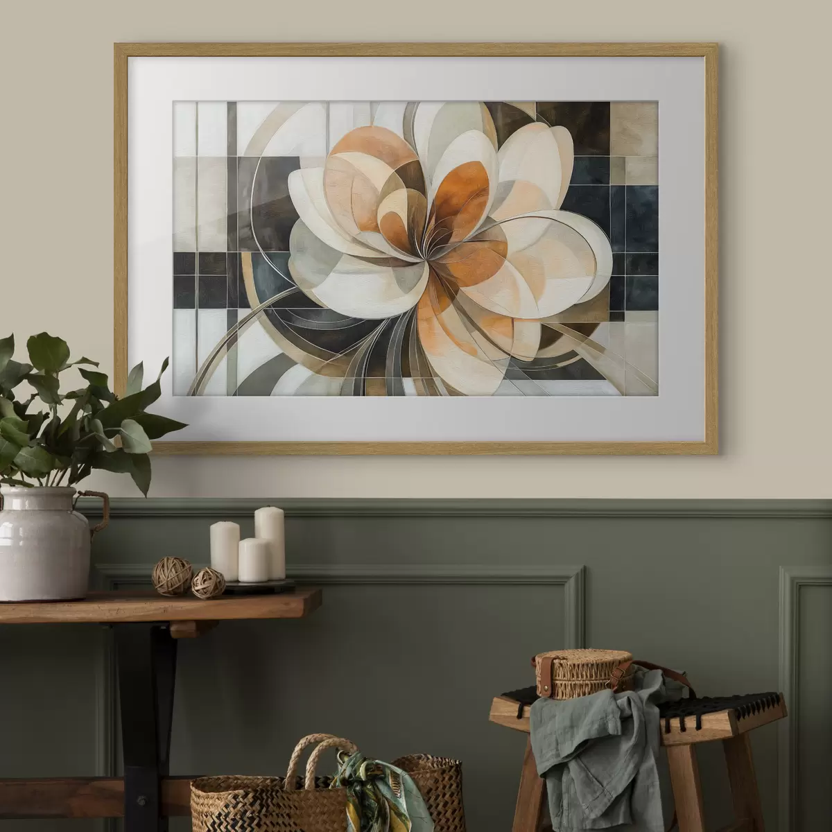 Poster Geometrische Blume f50347