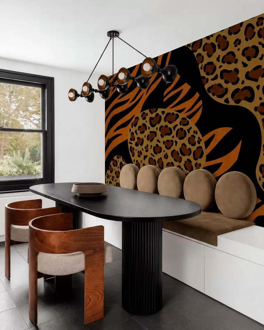 Fototapete Von Wildtieren inspirierte Leoparden- und Tigermuster w05759