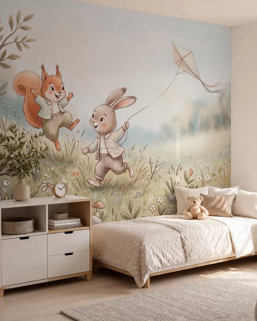 Fototapete Hase und Drachen w10007