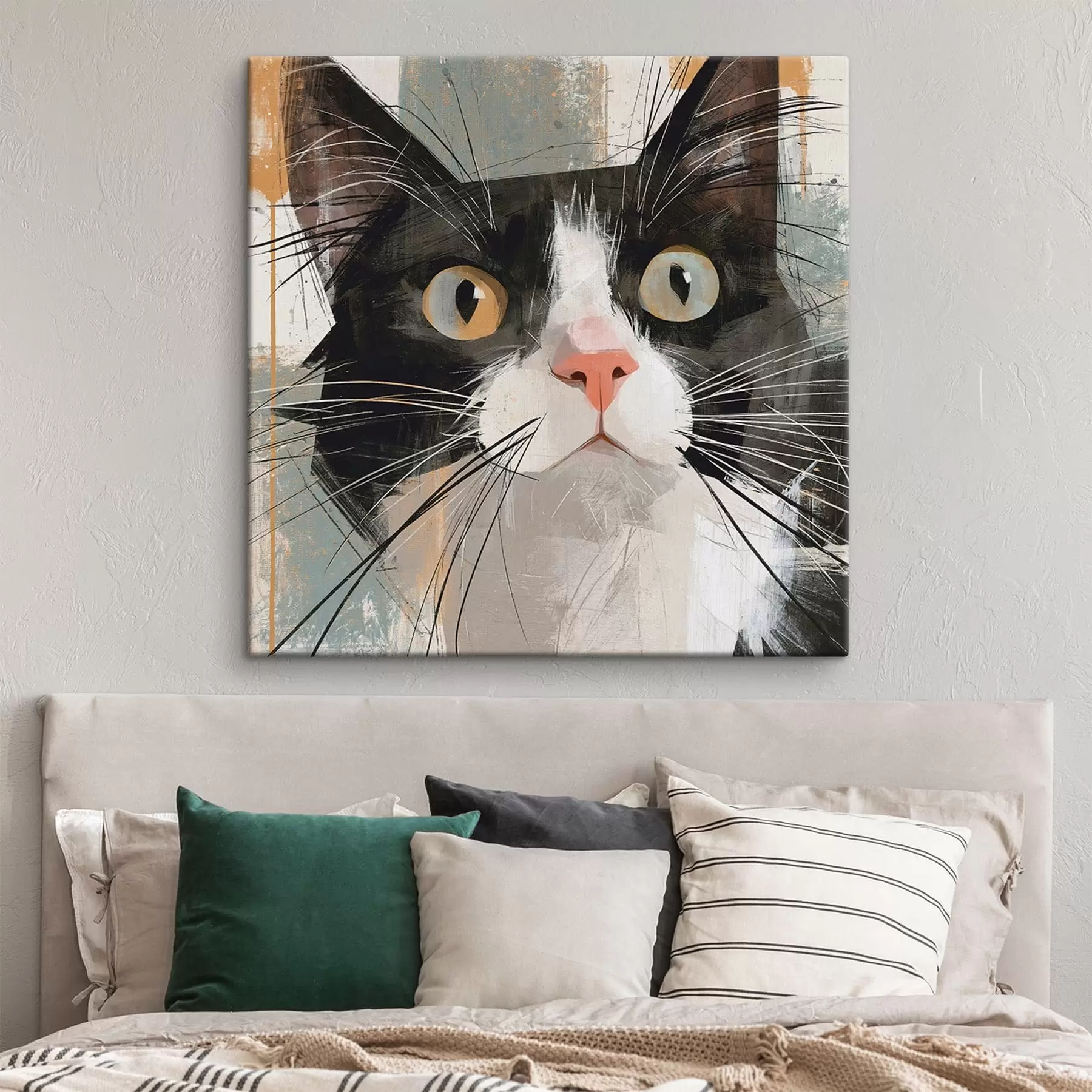 Fototapete Ein abstraktes Porträt einer Katze s50165