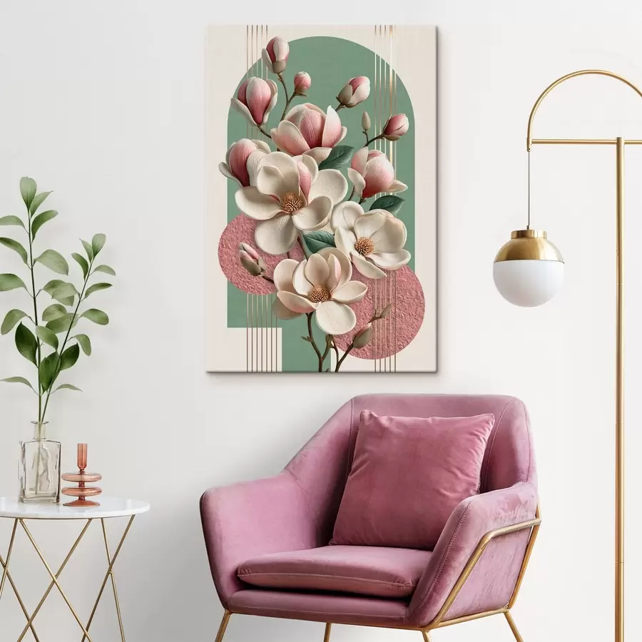 Fototapete Abstraktion mit Magnolie  s50167