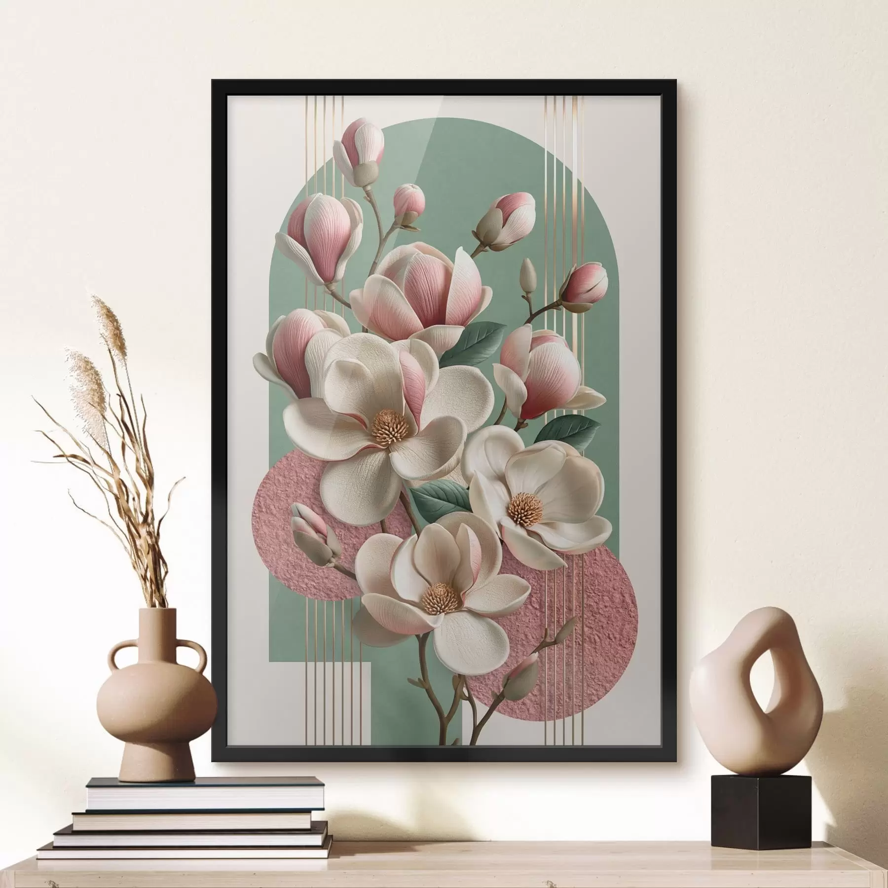 Fototapete Abstraktion mit Magnolie f50167