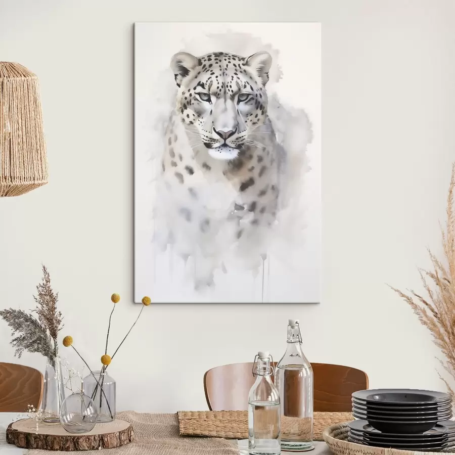 Fototapete Porträt eines Leoparden, Nachbildung eines Gemäldes s50412