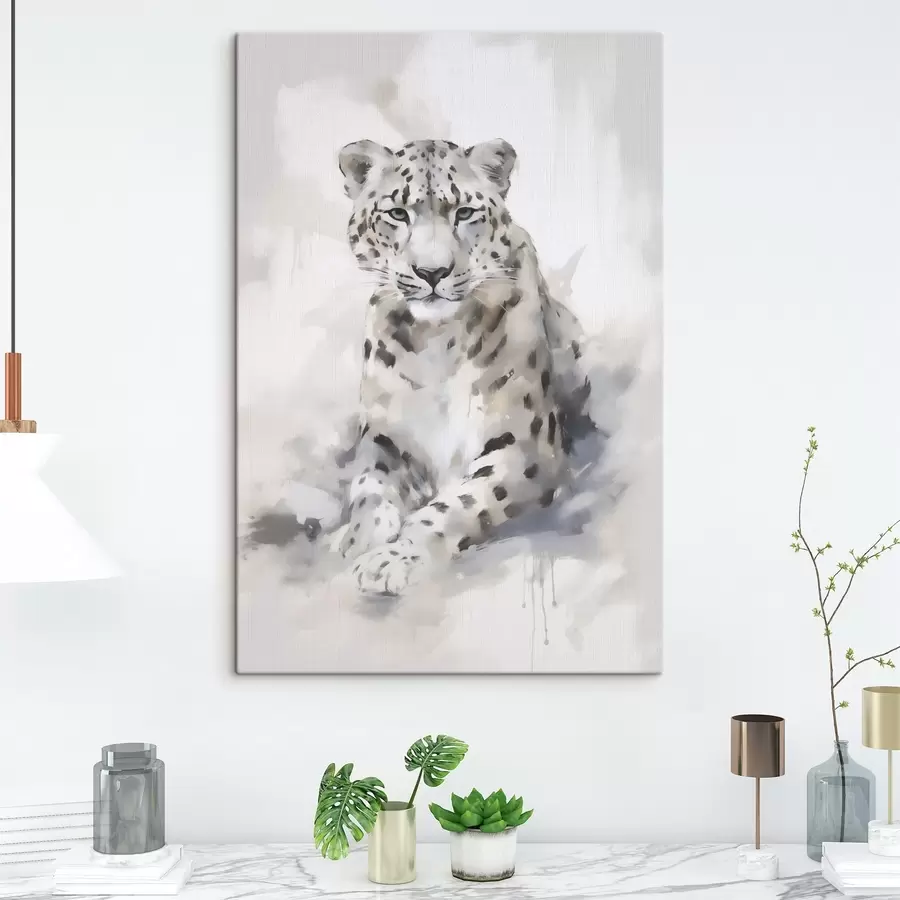 Fototapete Leopard, Imitationsgemälde s50413