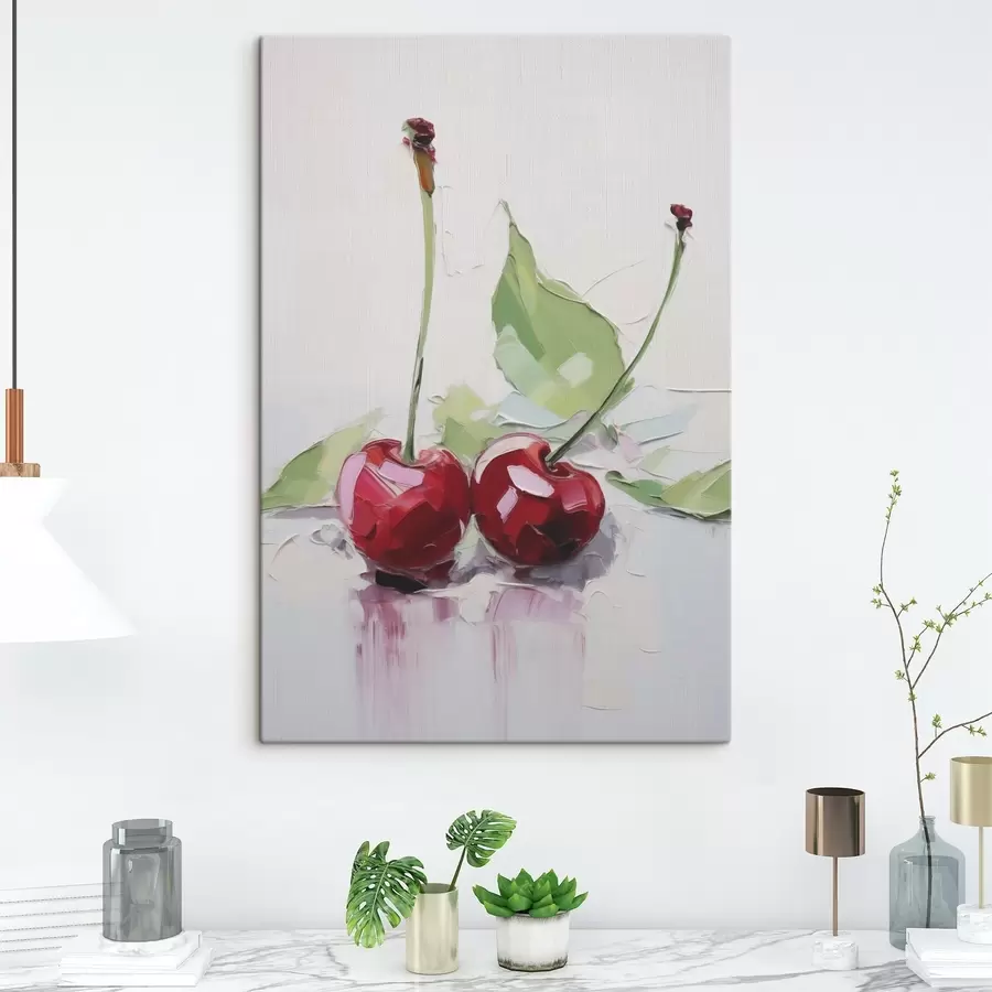 Fototapete Kirschen, Imitationsgemälde s50414