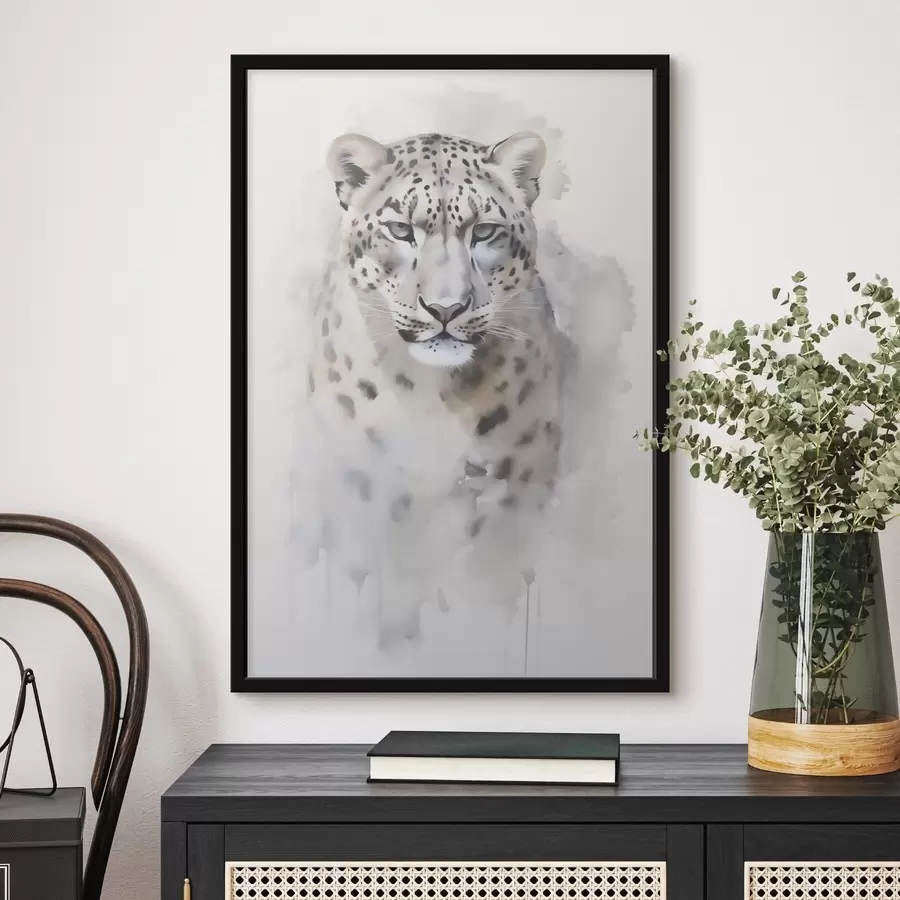 Fototapete Porträt eines Leoparden, Nachbildung eines Gemäldes f50412