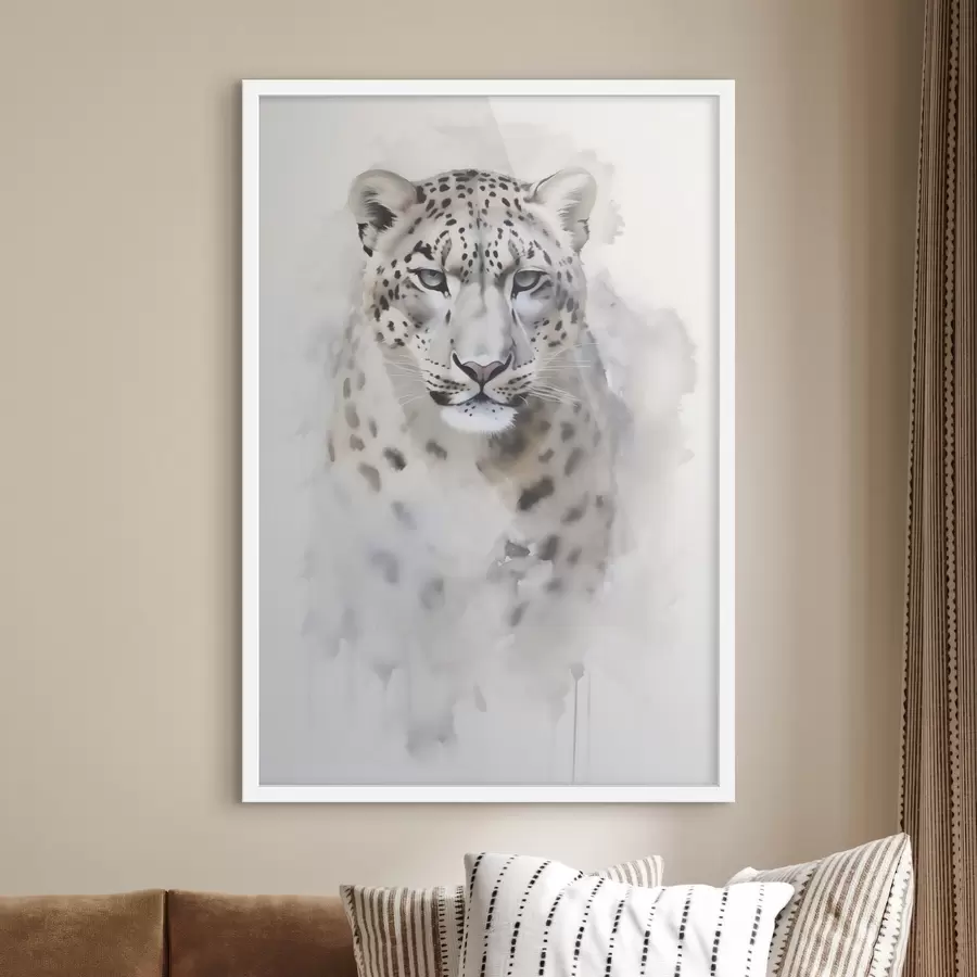 Fototapete Porträt eines Leoparden, Nachbildung eines Gemäldes f50412