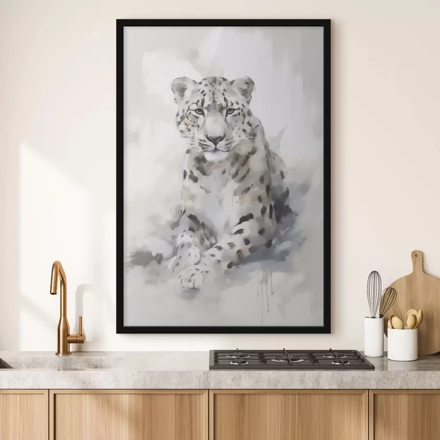 Fototapete Leopard, Imitationsgemälde f50413