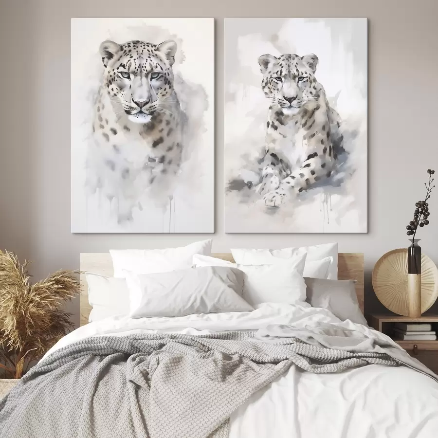Fototapete Leopard, Imitationsgemälde m30911