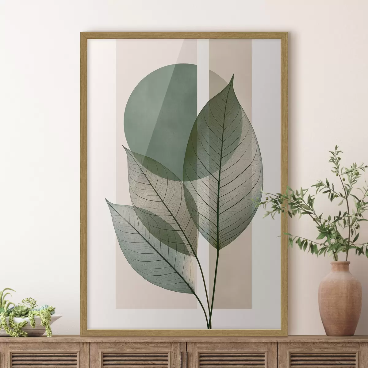 Poster Zarte Blätter f50369