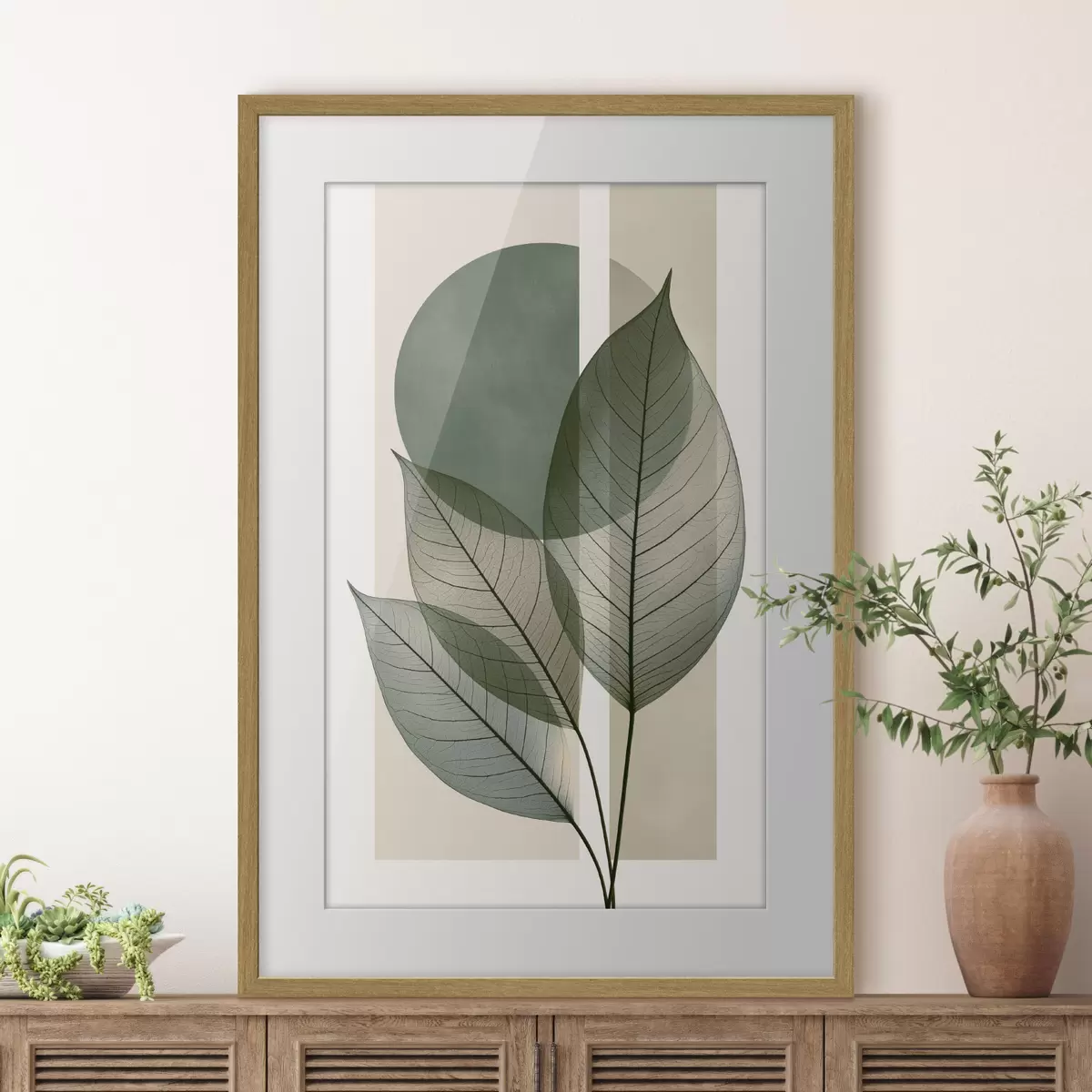 Poster Zarte Blätter f50369