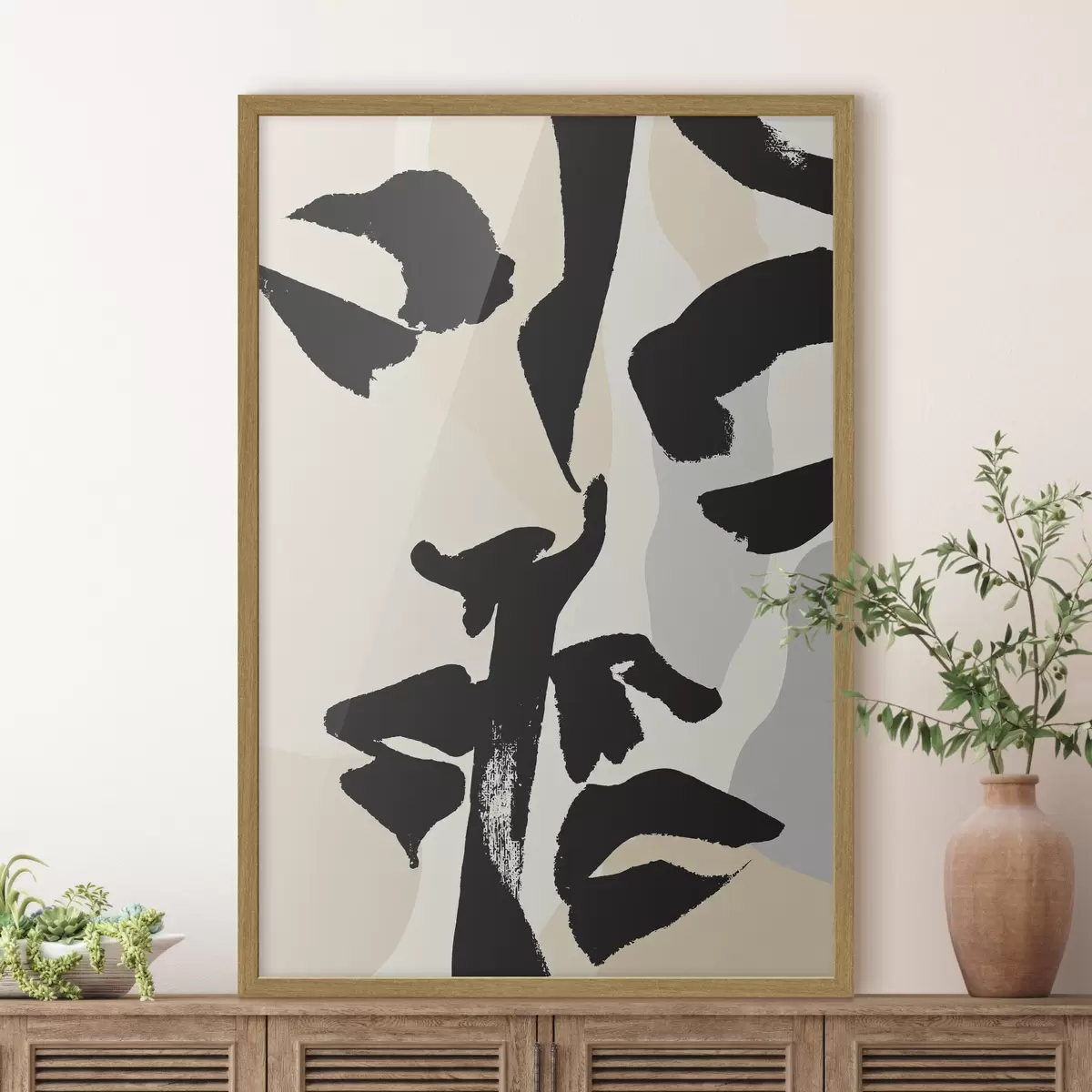 Poster Abstrakte Gesichter f50459