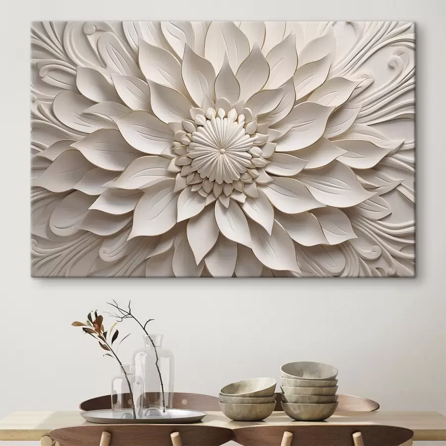 Fototapete Relief einer Perlendahlie s50402