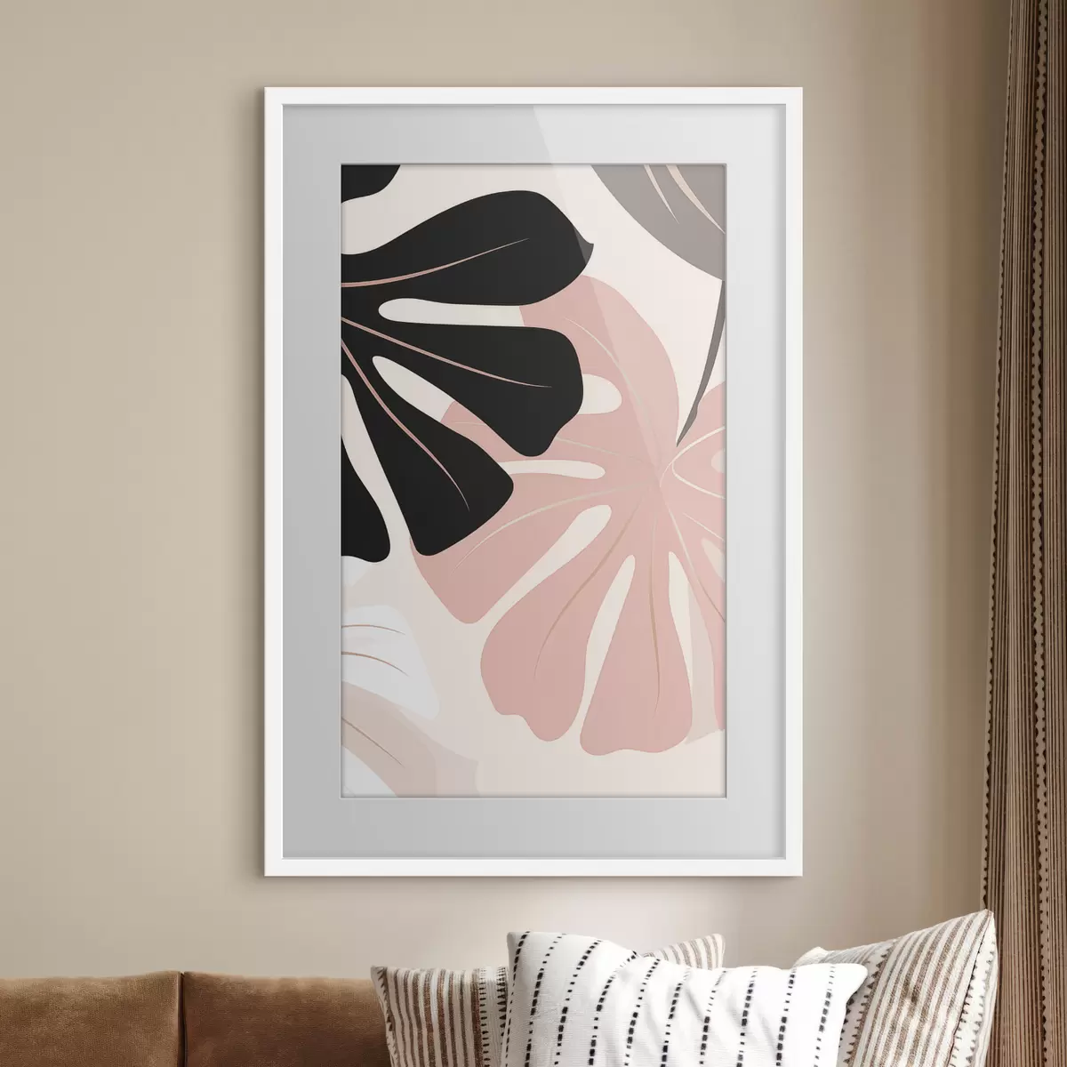 Poster Grafik mit Monstera-Blattmotiv f50392