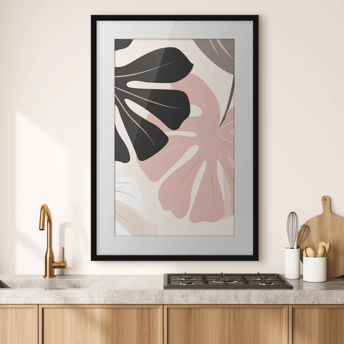 Poster Grafik mit Monstera-Blattmotiv f50392