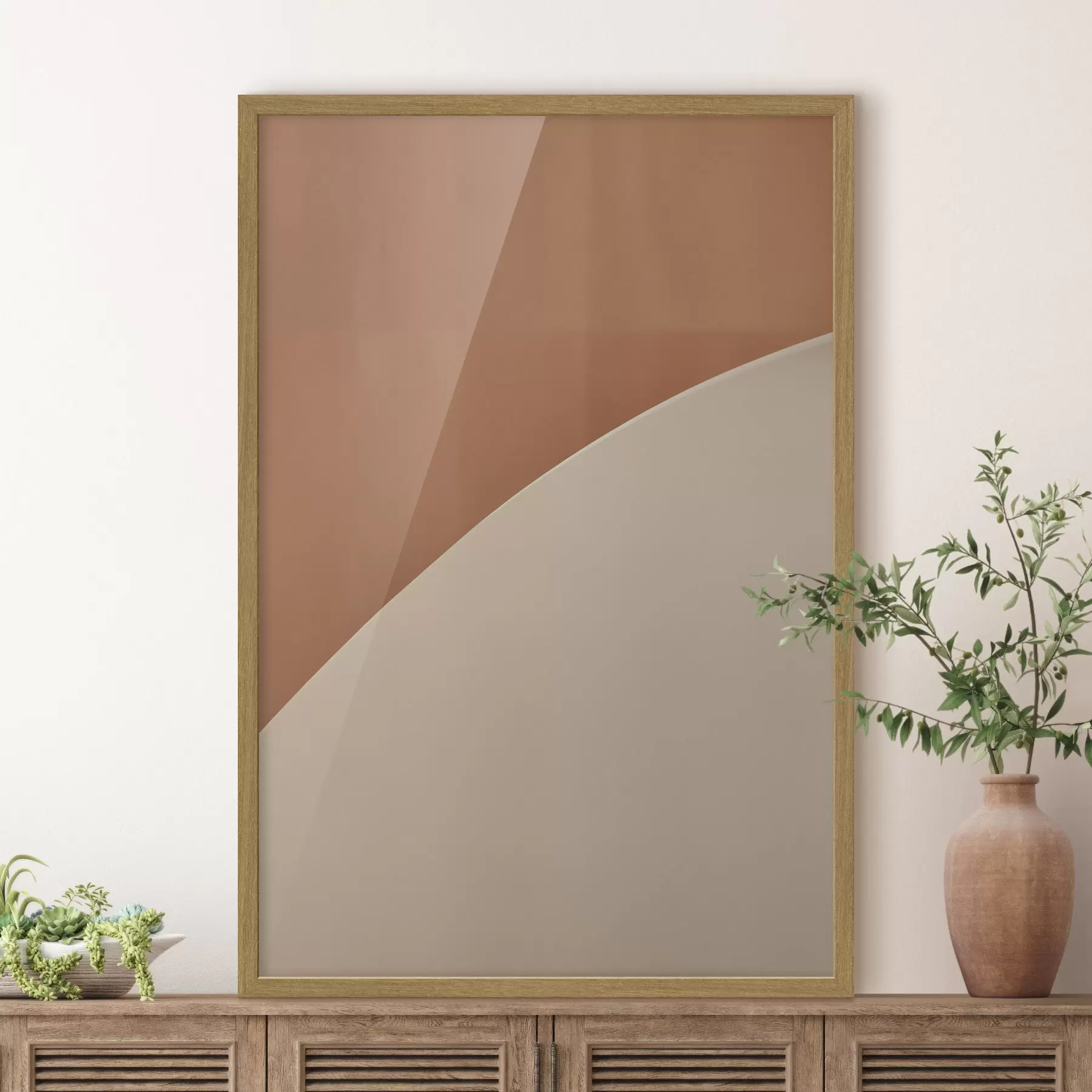 Fototapete Geometrischer Bogen aus Terrakotta f50393