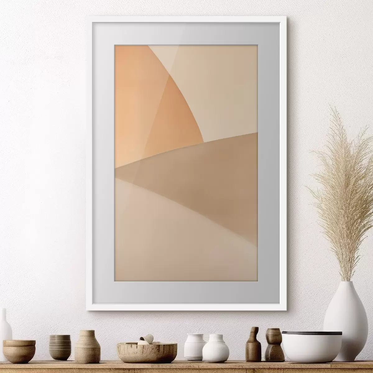 Poster Sanfte beige Geometrie f50396