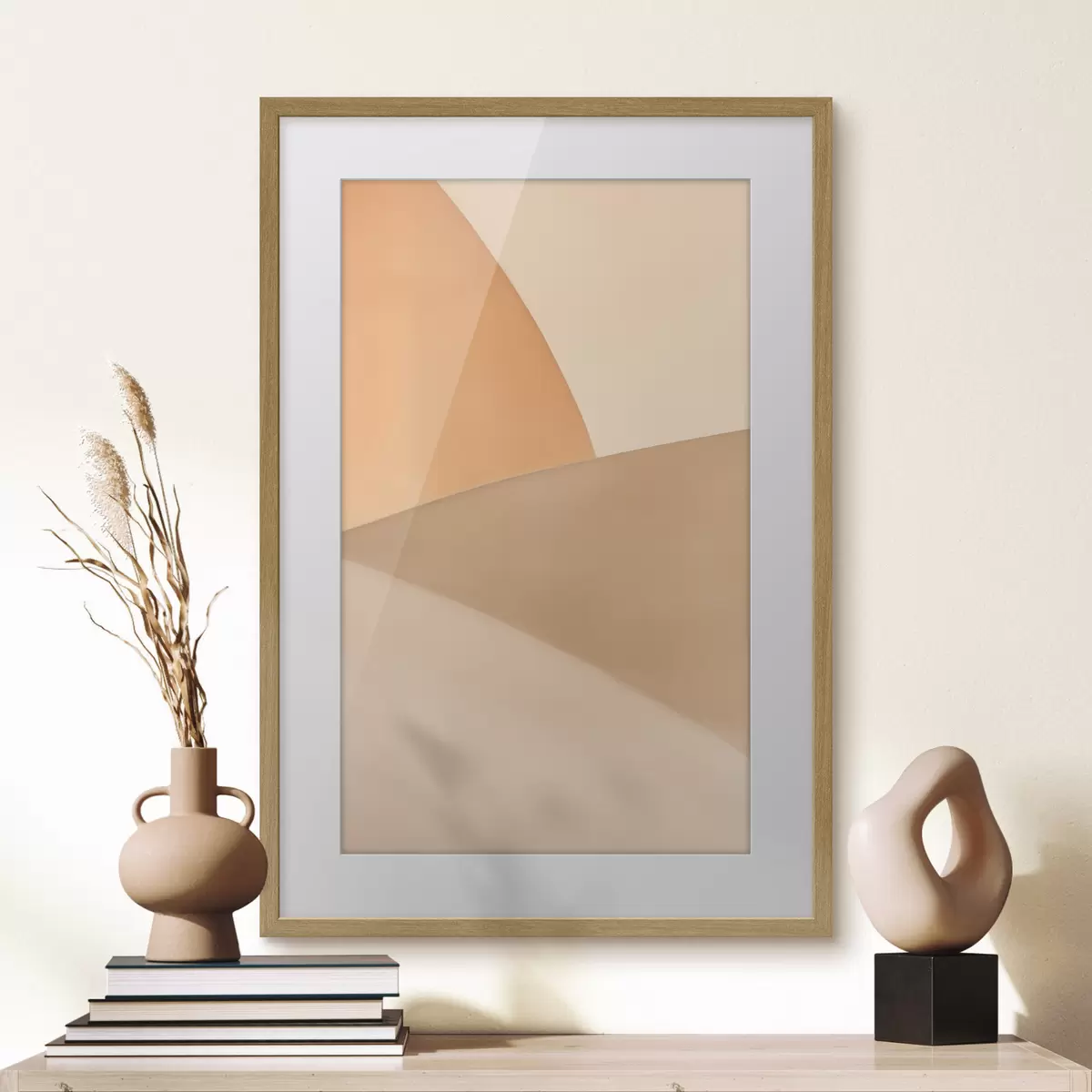 Poster Sanfte beige Geometrie f50396