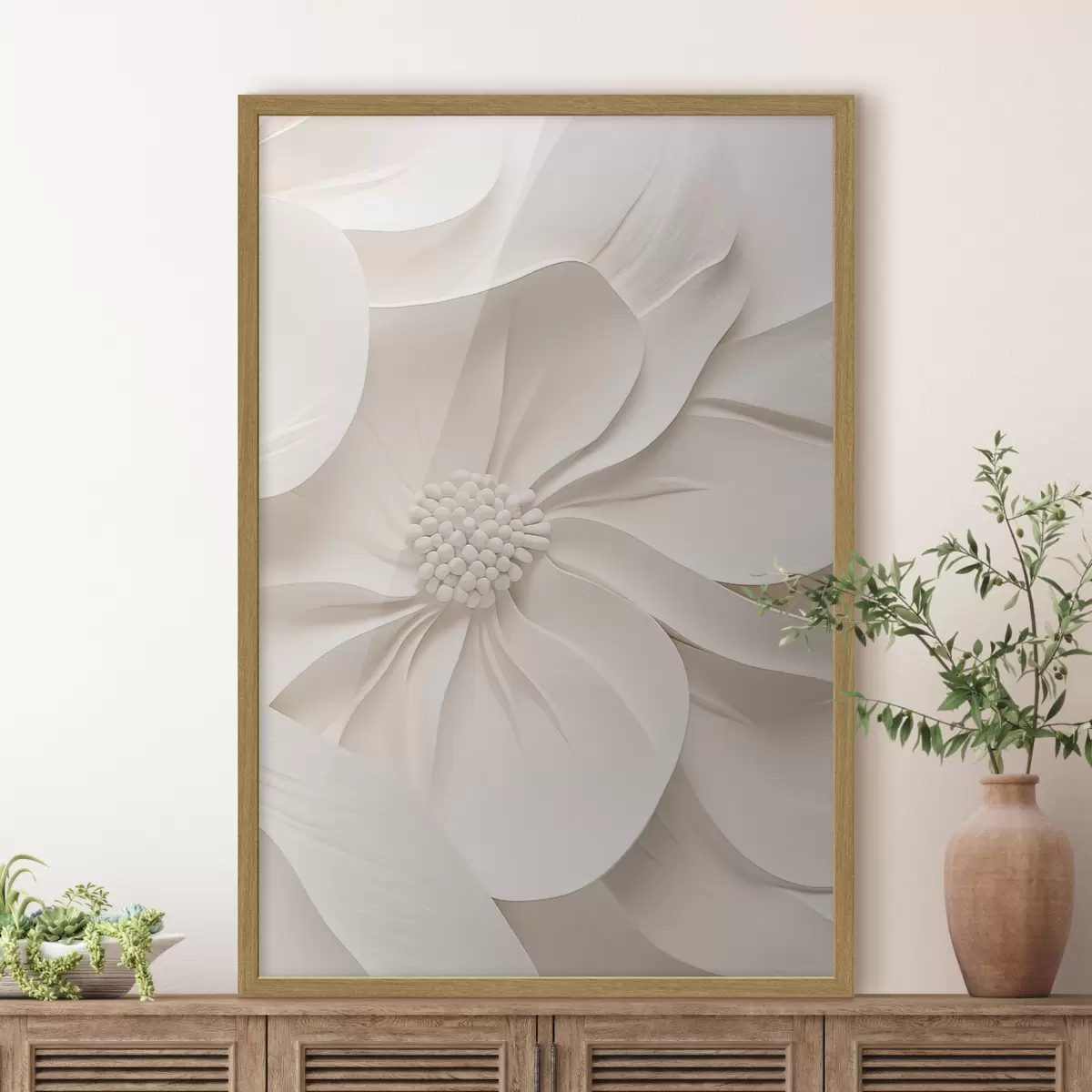 Poster Relief „Offene Blume“ f50400