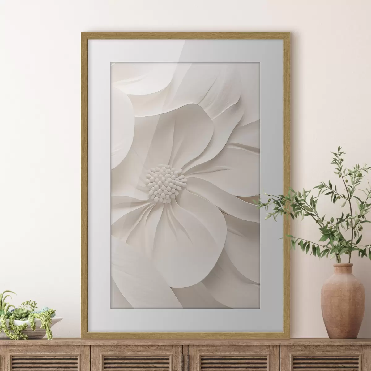 Poster Relief „Offene Blume“ f50400