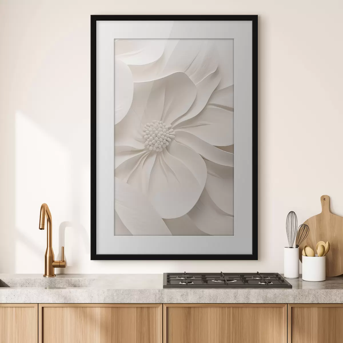 Poster Relief „Offene Blume“ f50400