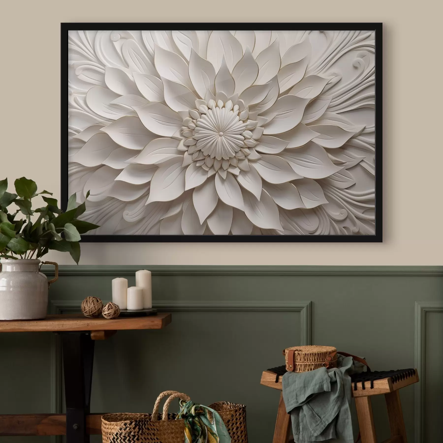 Fototapete Relief einer Perlendahlie f50402