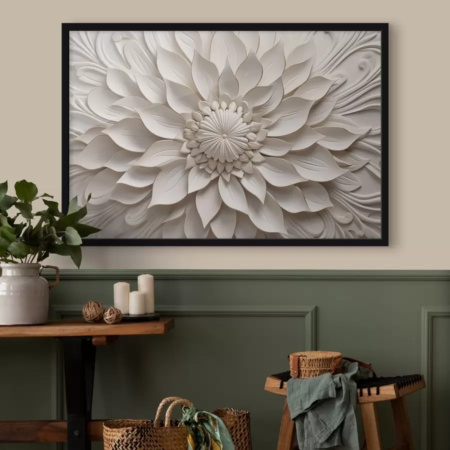 Fototapete Relief einer Perlendahlie f50402