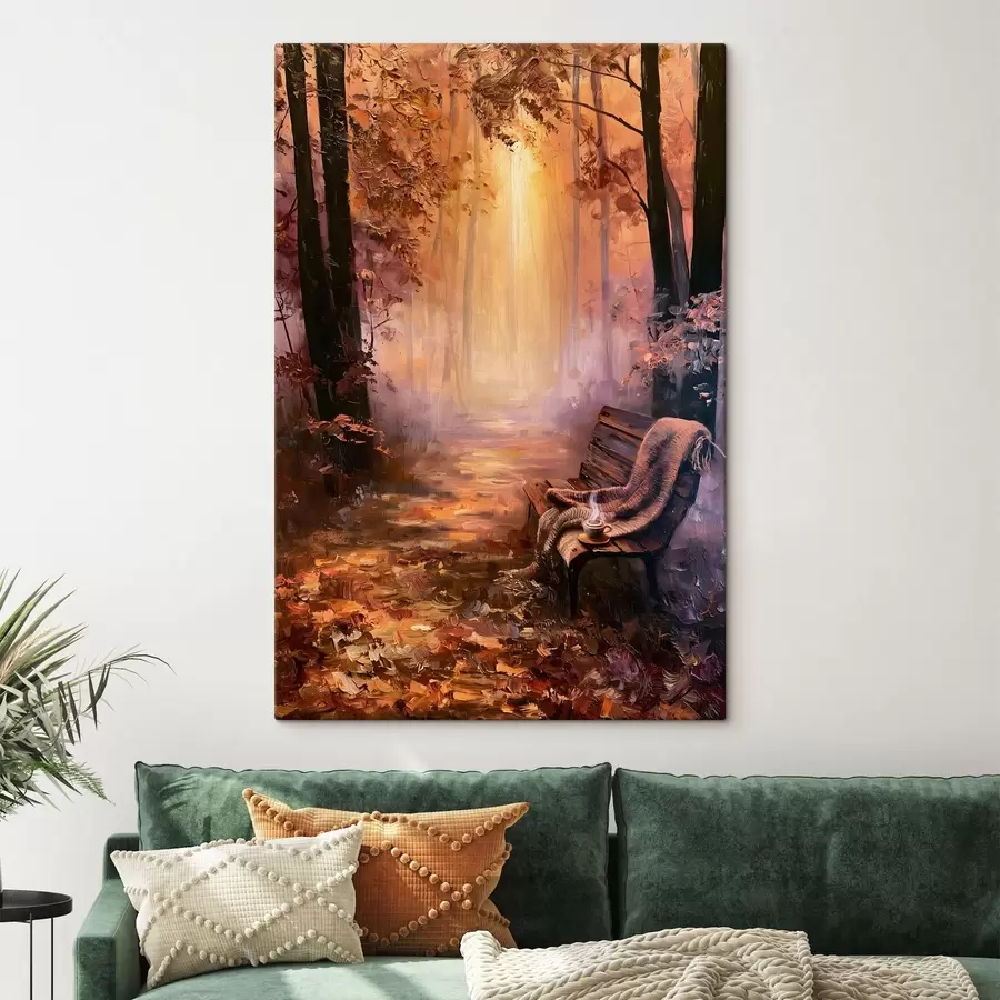 Fototapete Ein Herbstmorgen im Wald s50487