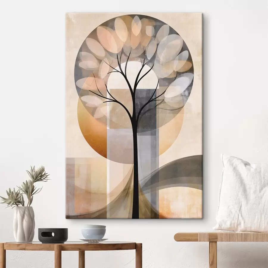 Fototapete Ein abstrakter Baum im skandinavischen Stil s50489