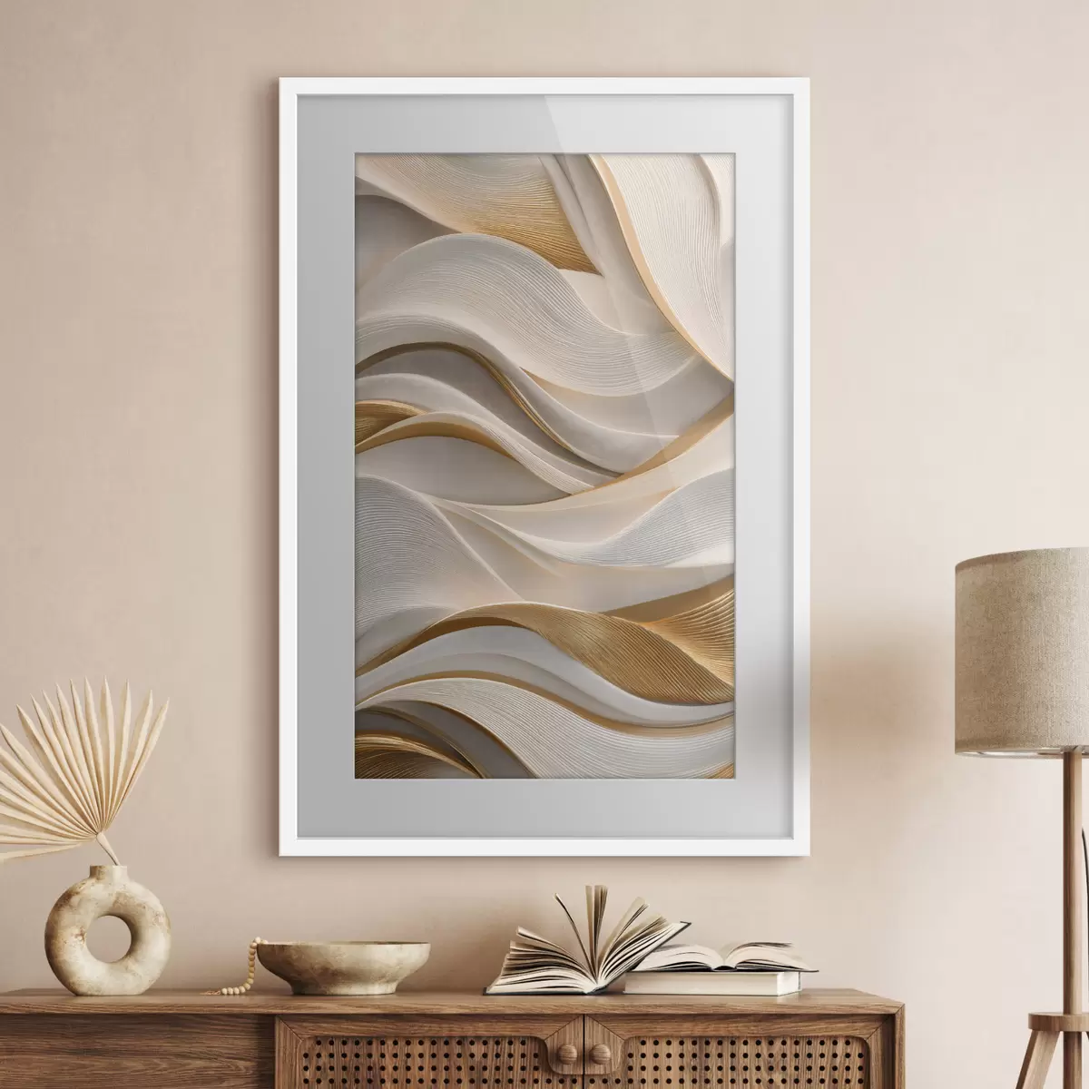 Poster Elegante Wellen mit voluminösem Look f50465