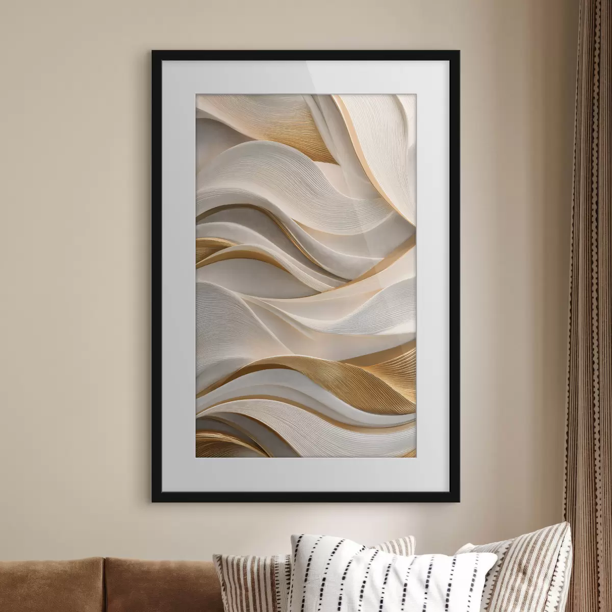 Poster Elegante Wellen mit voluminösem Look f50465