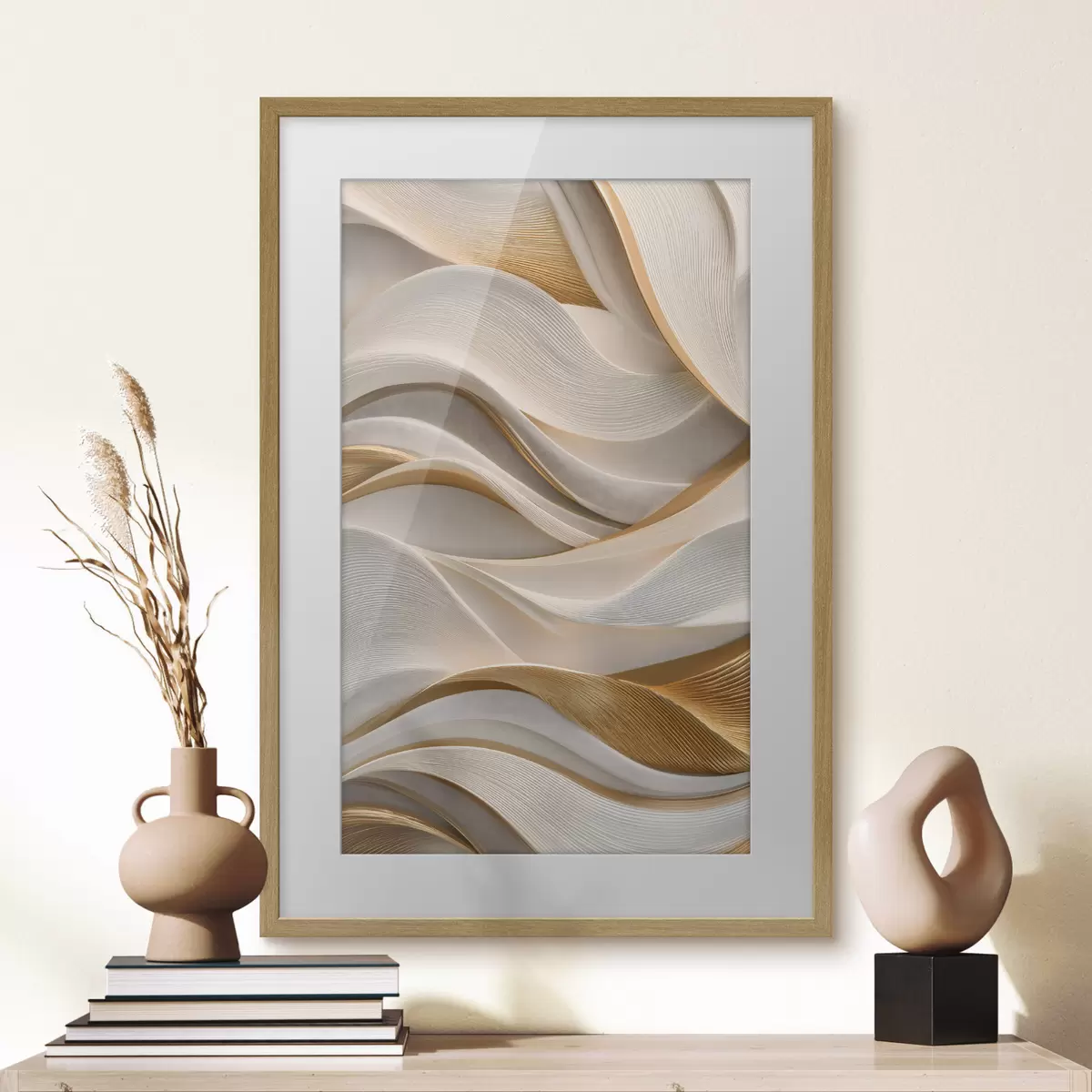 Poster Elegante Wellen mit voluminösem Look f50465