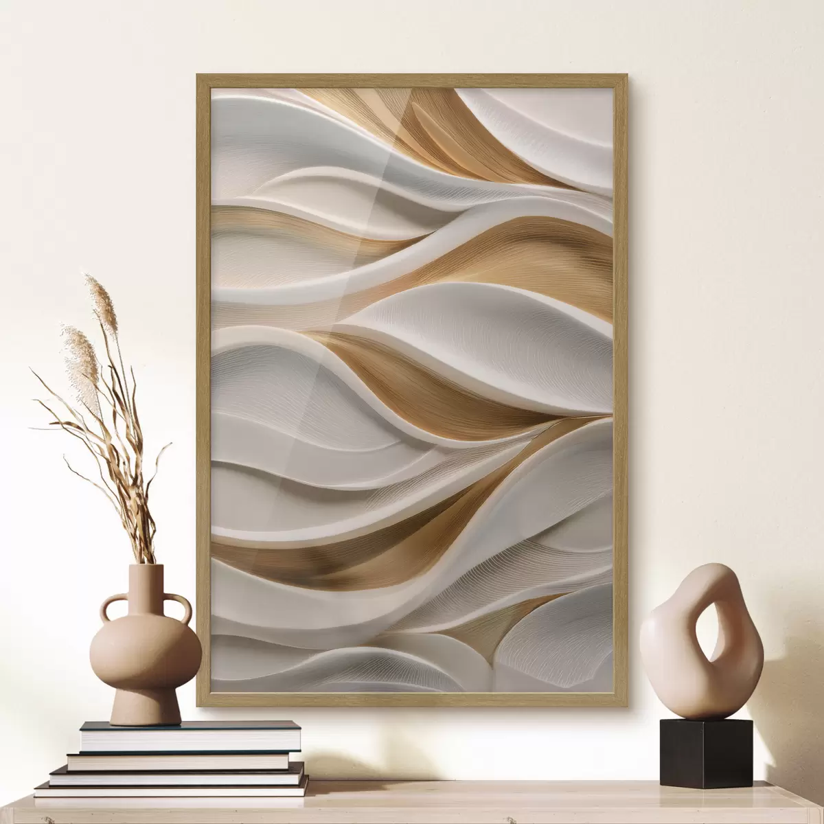 Poster Elegante Wellen mit voluminösem Look f50466
