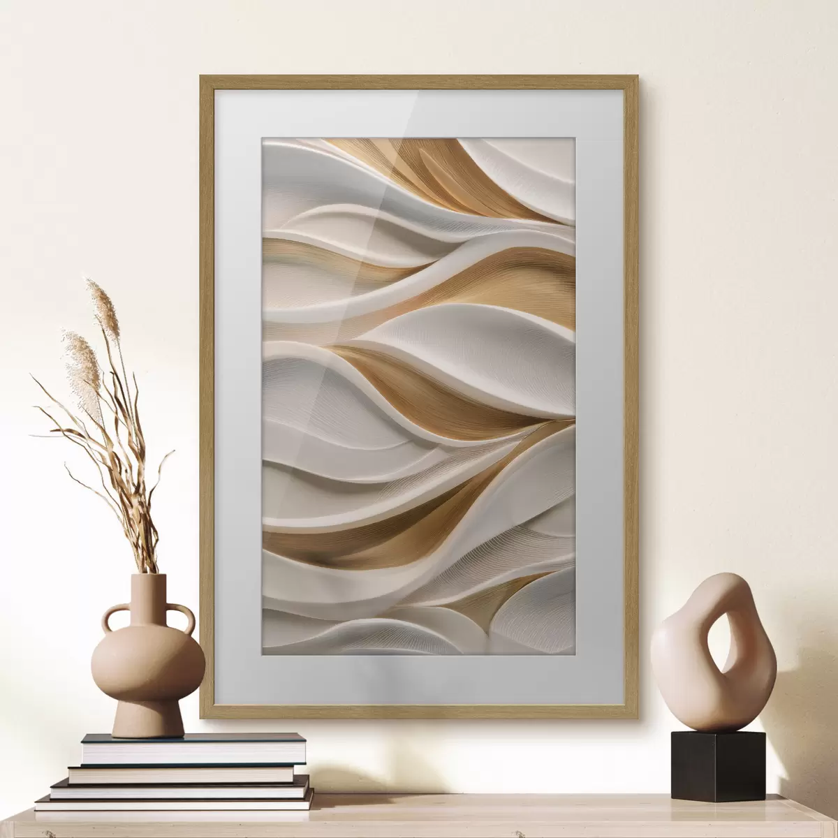 Poster Elegante Wellen mit voluminösem Look f50466