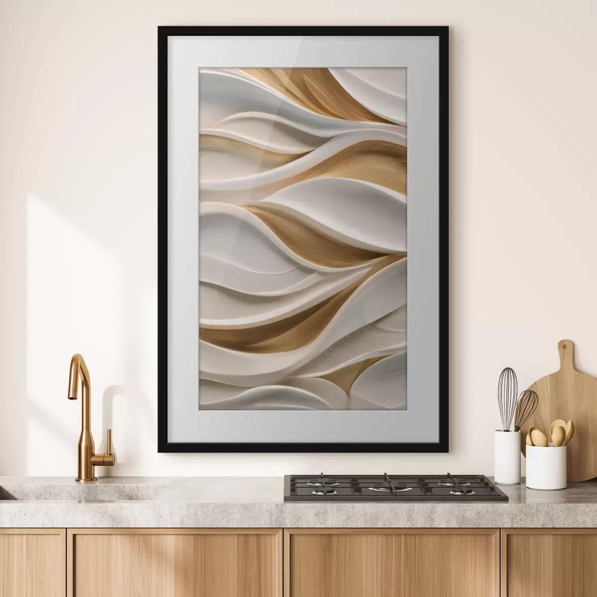 Poster Elegante Wellen mit voluminösem Look f50466