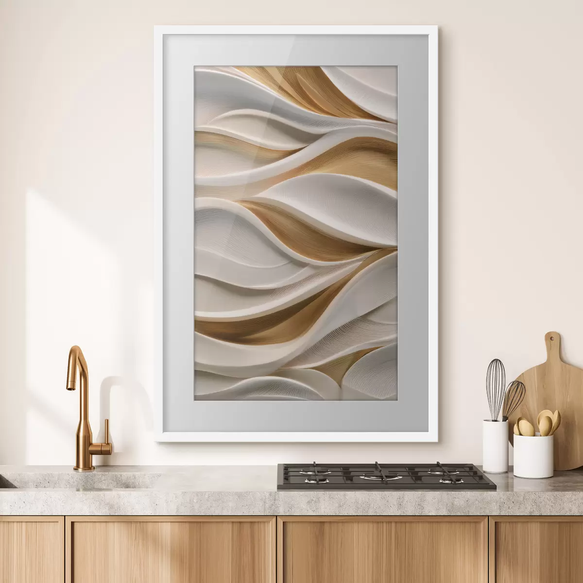 Poster Elegante Wellen mit voluminösem Look f50466