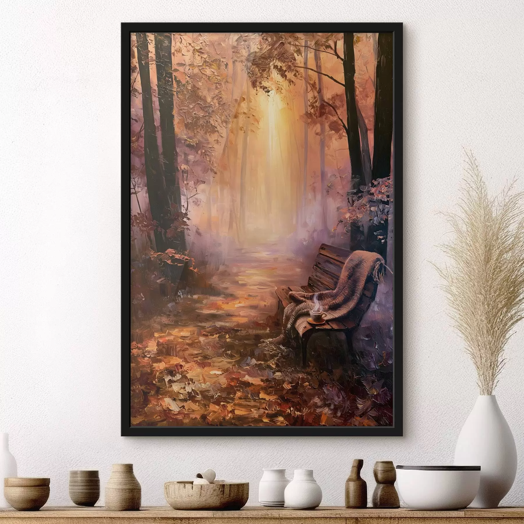 Fototapete Ein Herbstmorgen im Wald f50487