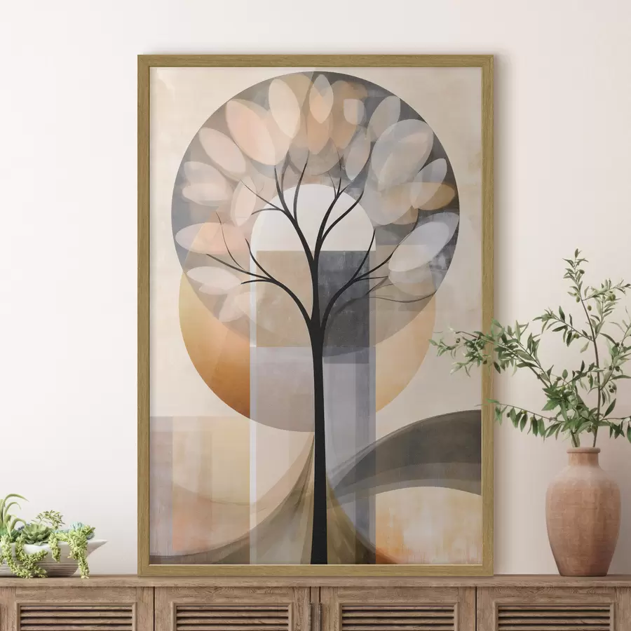 Fototapete Ein abstrakter Baum im skandinavischen Stil f50489