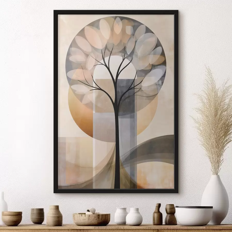 Fototapete Ein abstrakter Baum im skandinavischen Stil f50489
