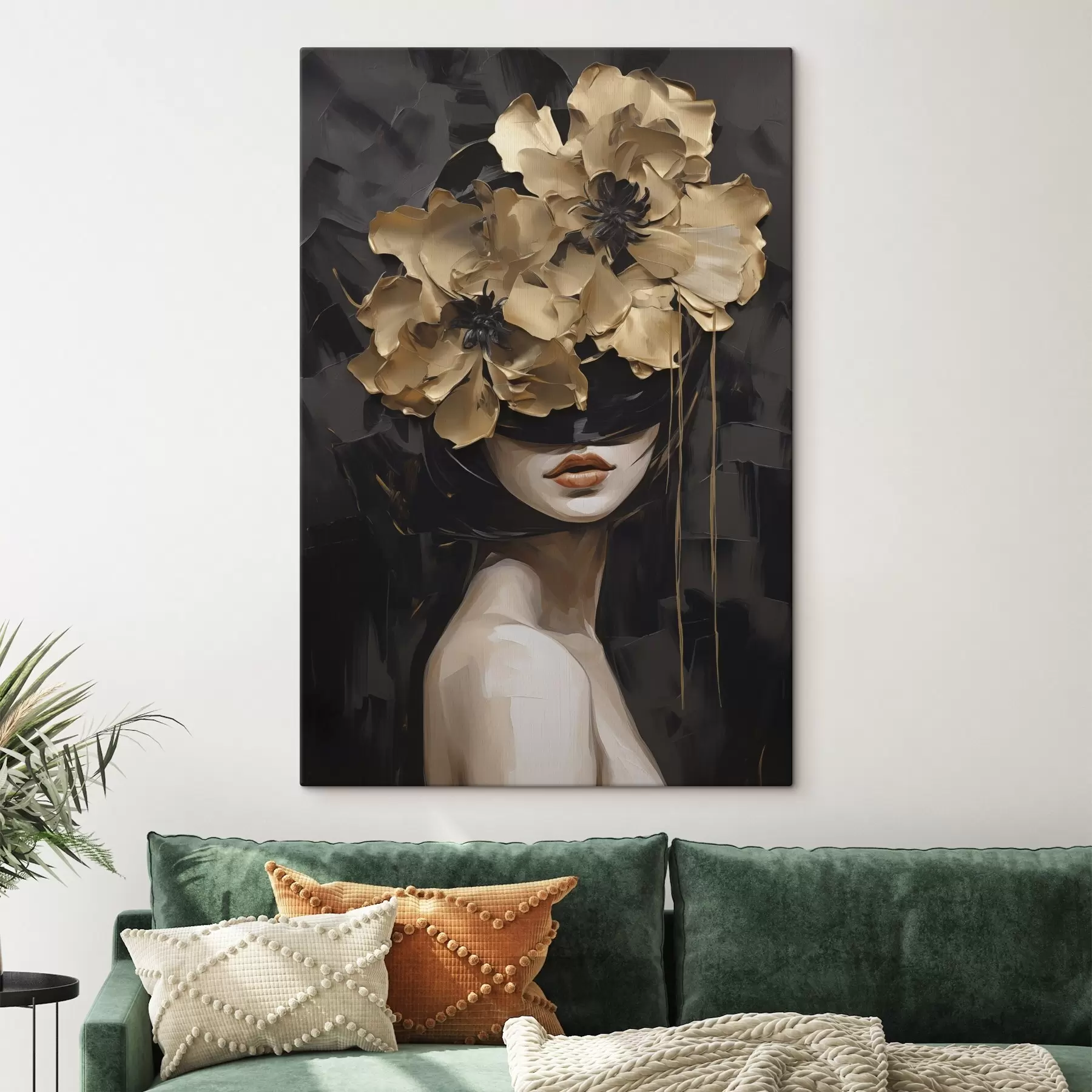 Fototapete Ein Mädchen mit Blumen im Haar s50670