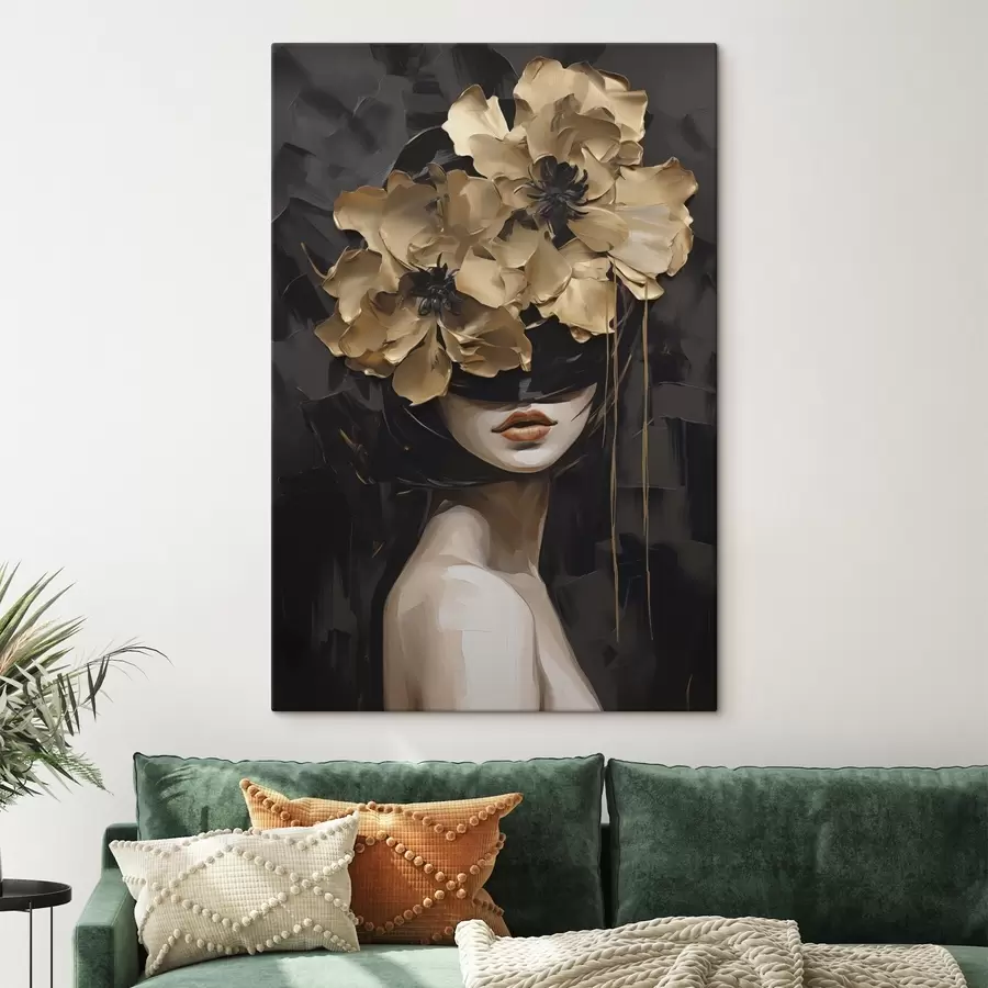 Fototapete Ein Mädchen mit Blumen im Haar s50670