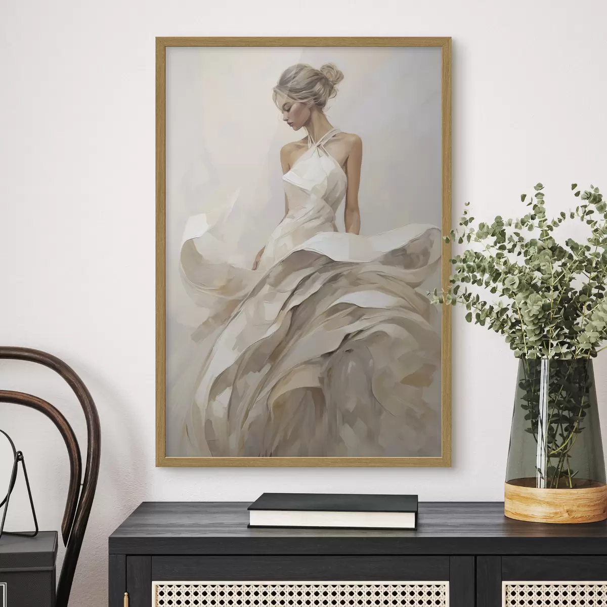 Poster Mädchen im Kleid f50658