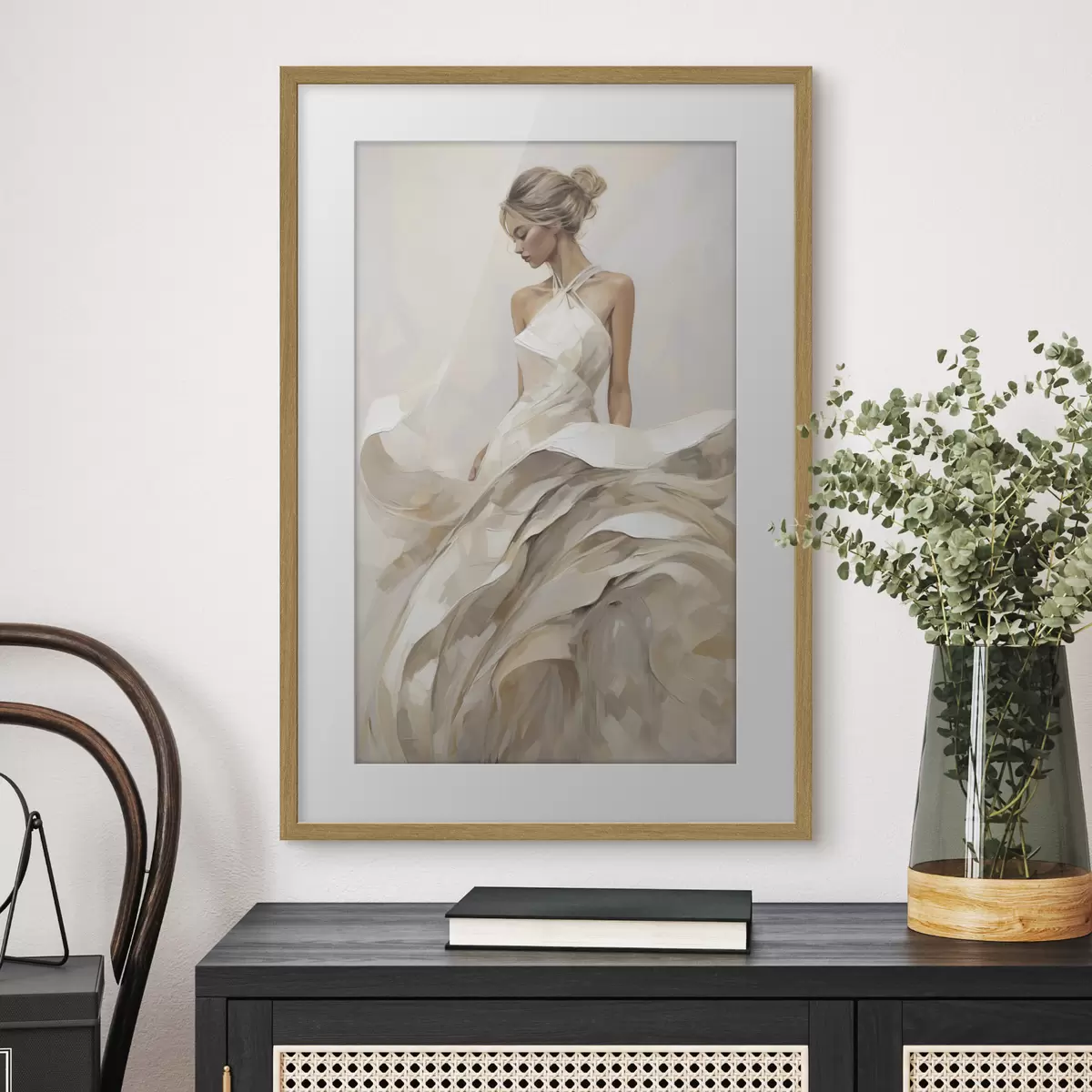 Poster Mädchen im Kleid f50658