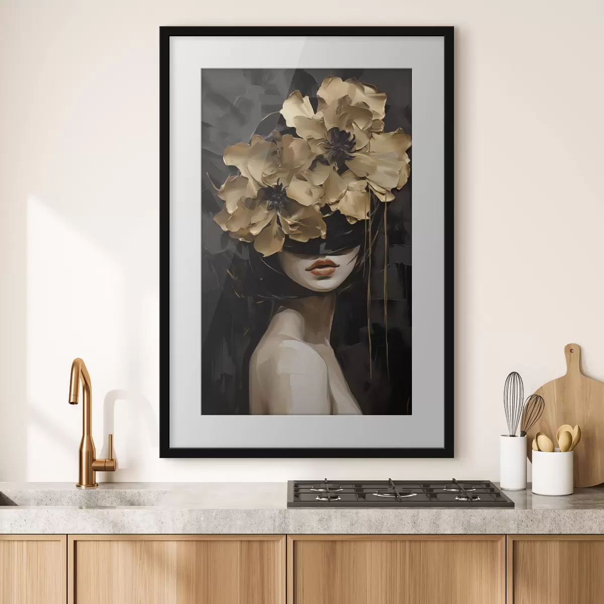 Poster Ein Mädchen mit Blumen im Haar f50670